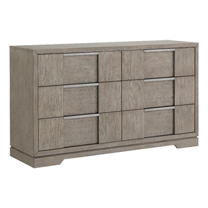 picket house furnishings argo 6-drawer dresser in grey