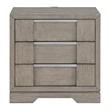 Picket House Furnishings Argo 3-Drawer Nightstand with USB in Gray