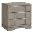 Picket House Furnishings Argo 3-Drawer Nightstand with USB in Gray