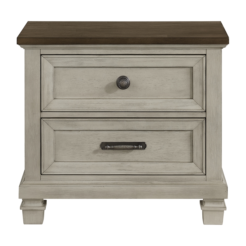 Picket House Furnishings Bloomfield 2-Drawer Nightstand with USB - Medium Brown