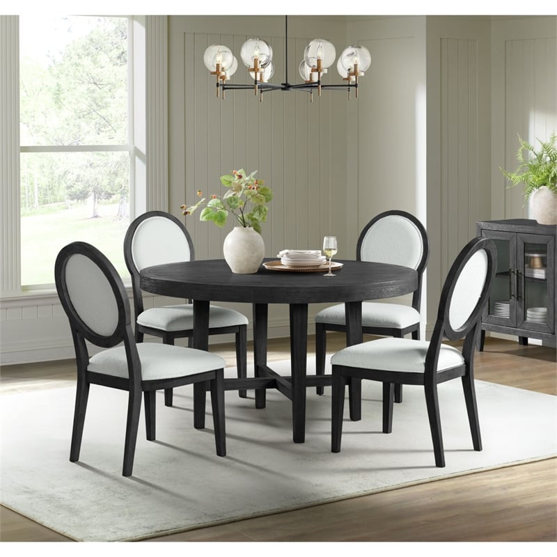 Picket House Furnishings Armes Round Dining Table in Black