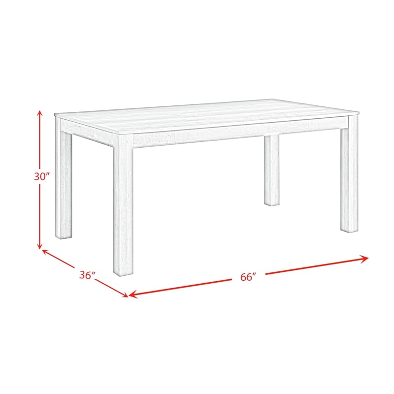 Picket House Furnishings Holmes Rectangular Dining Table in White