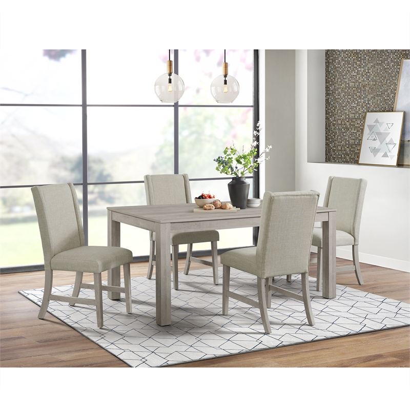 Picket House Furnishings Holmes Dining Side Chair with Heirloom Fabric in White