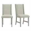 Picket House Furnishings Holmes Dining Side Chair with Heirloom Fabric in White