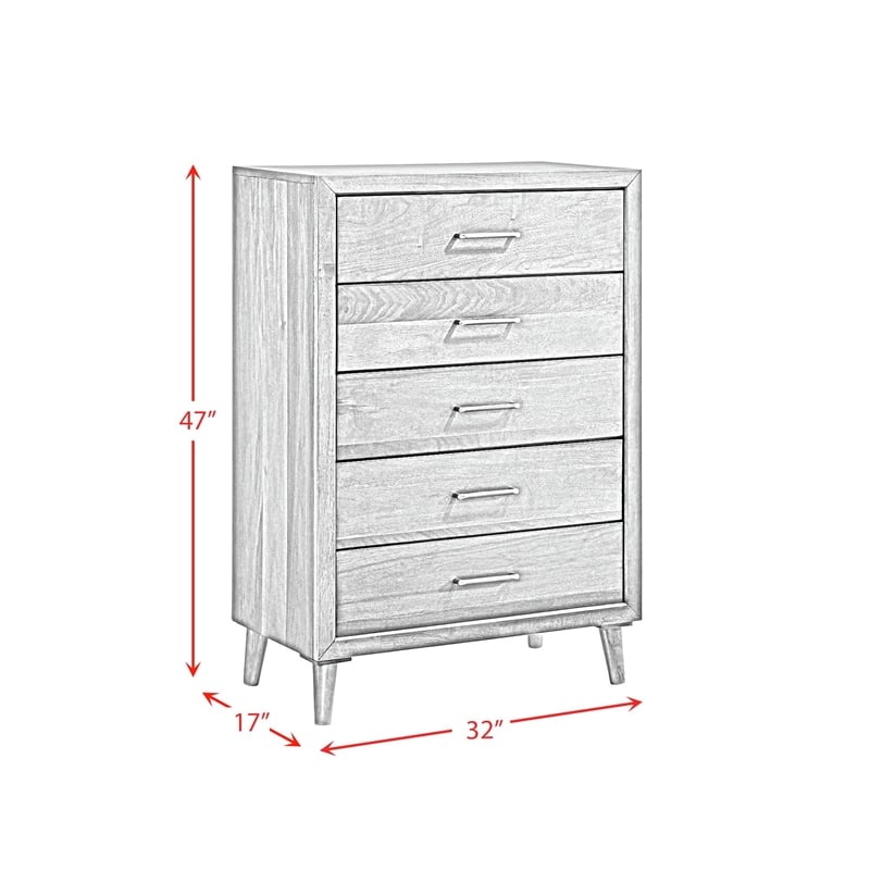 Picket House Furnishings Zuma 5-Drawer Chest in Walnut