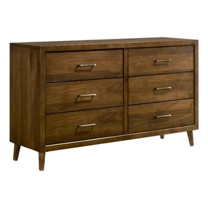picket house furnishings zuma 6-drawer dresser in walnut