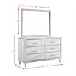 Picket House Furnishings Zuma 6-Drawer Dresser & Mirror in Walnut