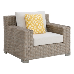 picket house furnishings camal chair - tan & white cream with 1 yellow pillow