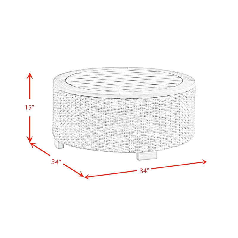 Picket House Furnishings Camal Round Coffee Table - Tan