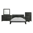 Picket House Furnishings Kenn King Panel 5PC Bedroom Set in Black
