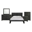 Picket House Furnishings Kenn Queen Panel 5PC Bedroom Set in Black