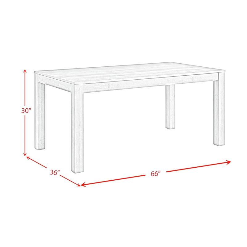 Picket House Furnishings Holmes 6PC Standard Height Dining Set in White