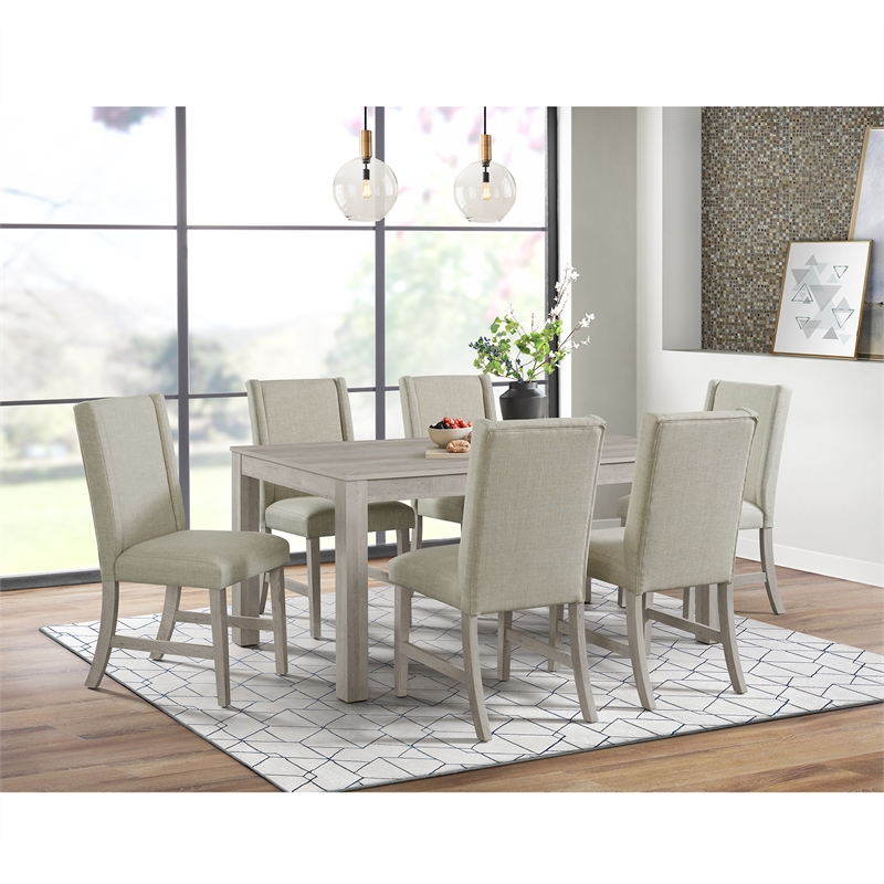 Picket House Furnishings Holmes 7PC Standard Height Dining Set in White