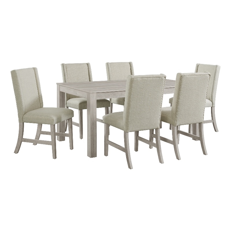 Picket House Furnishings Holmes 7PC Standard Height Dining Set in White
