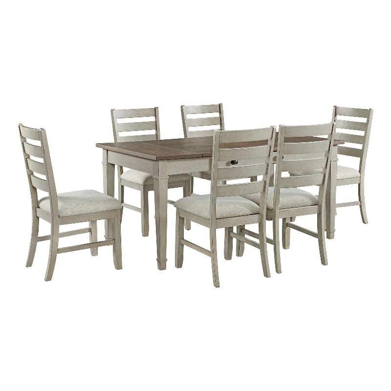 Picket House Furnishings Bloomfield 7PC Standard Height Dining Set -Medium Brown
