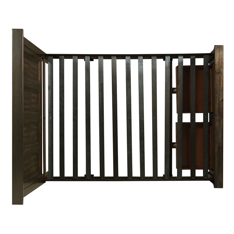 Picket House Furnishings Windom Queen Storage 3PC Bedroom Set in Charcoal