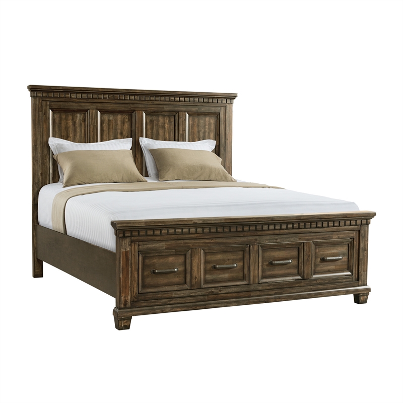 Picket House Furnishings Windom Queen Storage 5PC Bedroom Set in Charcoal