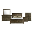 Picket House Furnishings Windom Queen Storage 5PC Bedroom Set in Charcoal