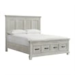 Picket House Furnishings Windom King Storage 5PC Bedroom Set in Antique White
