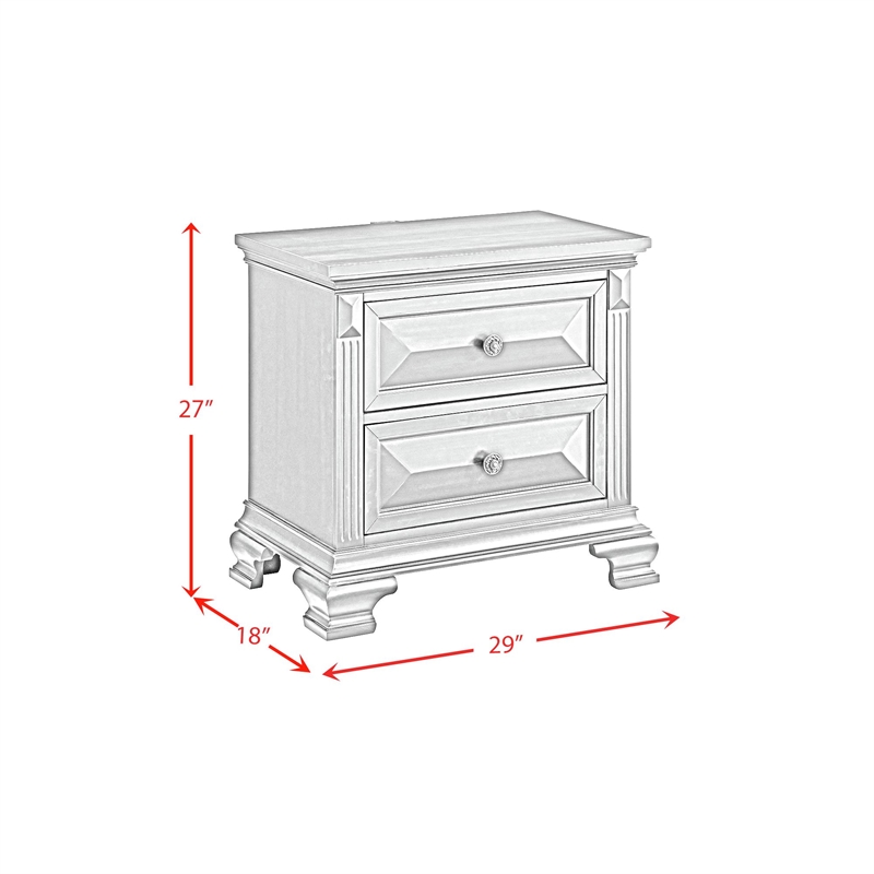 Picket House Furnishings Sumner King Panel 3PC Bedroom Set in Antique White
