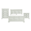 Picket House Furnishings Sumner King Panel 3PC Bedroom Set in Antique White
