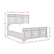 Picket House Furnishings Sumner King Panel 5PC Bedroom Set in Antique White