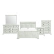 Picket House Furnishings Sumner King Panel 5PC Bedroom Set in Antique White