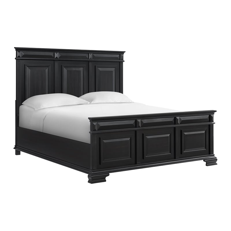 Picket House Furnishings Sumner King Panel 5PC Bedroom Set in Black