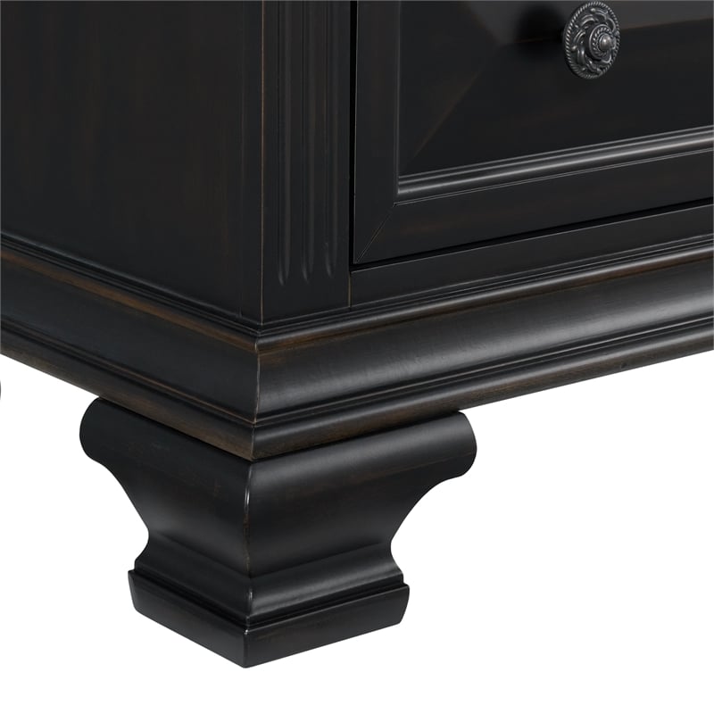 Picket House Furnishings Sumner King Panel 5PC Bedroom Set in Black