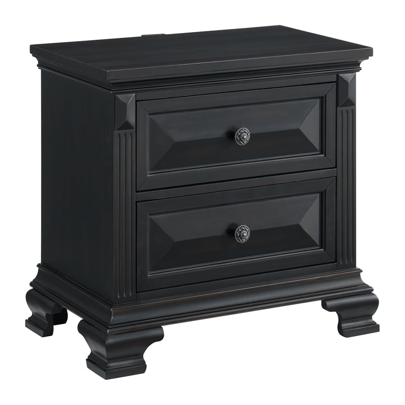 Picket House Furnishings Sumner King Panel 5PC Bedroom Set in Black