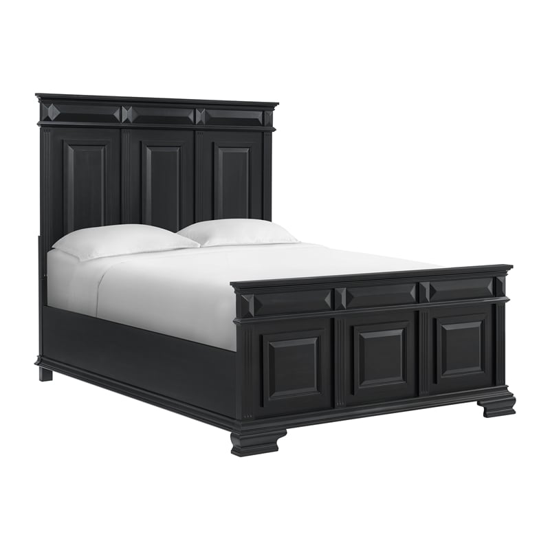 Picket House Furnishings Sumner Queen Panel 3PC Bedroom Set in Black