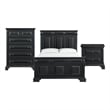 Picket House Furnishings Sumner Queen Panel 3PC Bedroom Set in Black