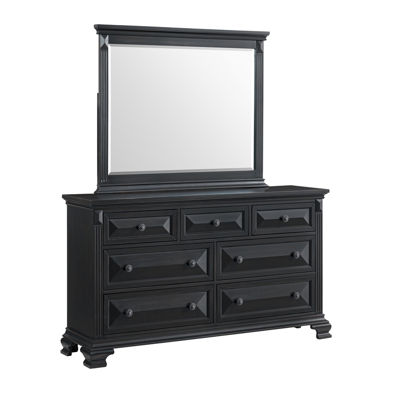Picket House Furnishings Sumner Queen Panel 5PC Bedroom Set in Black