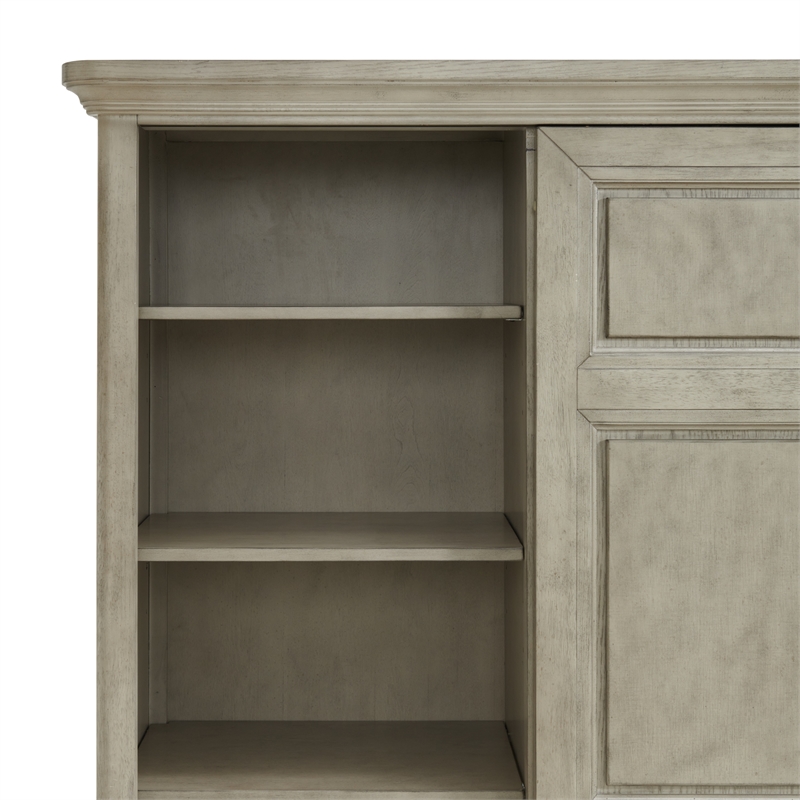 Picket House Furnishings Emiko King Panel 3PC Bedroom Set with Door Chest - Gray