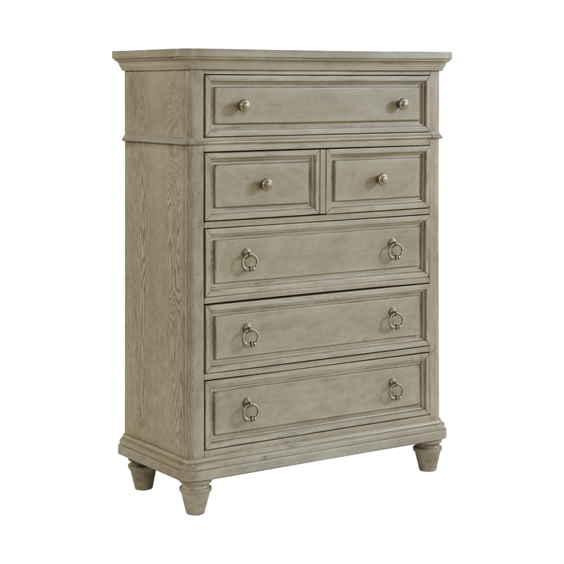 Picket House Furnishings Emiko Queen Panel 3PC Bedroom Set in Light Gray
