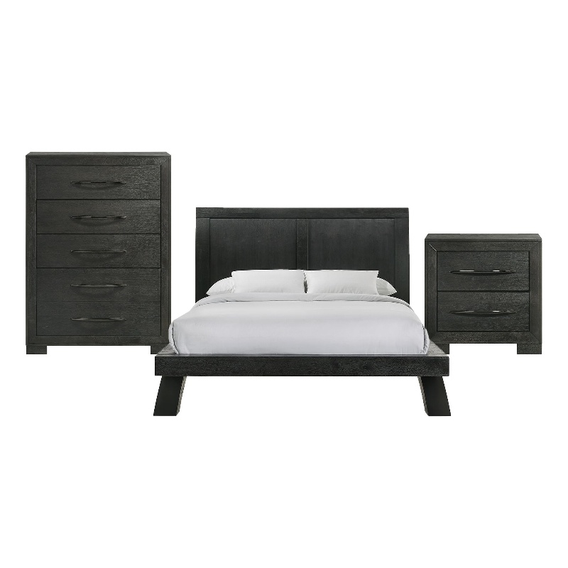 Picket House Furnishings Kenn Full Panel 3PC Bedroom Set in Black
