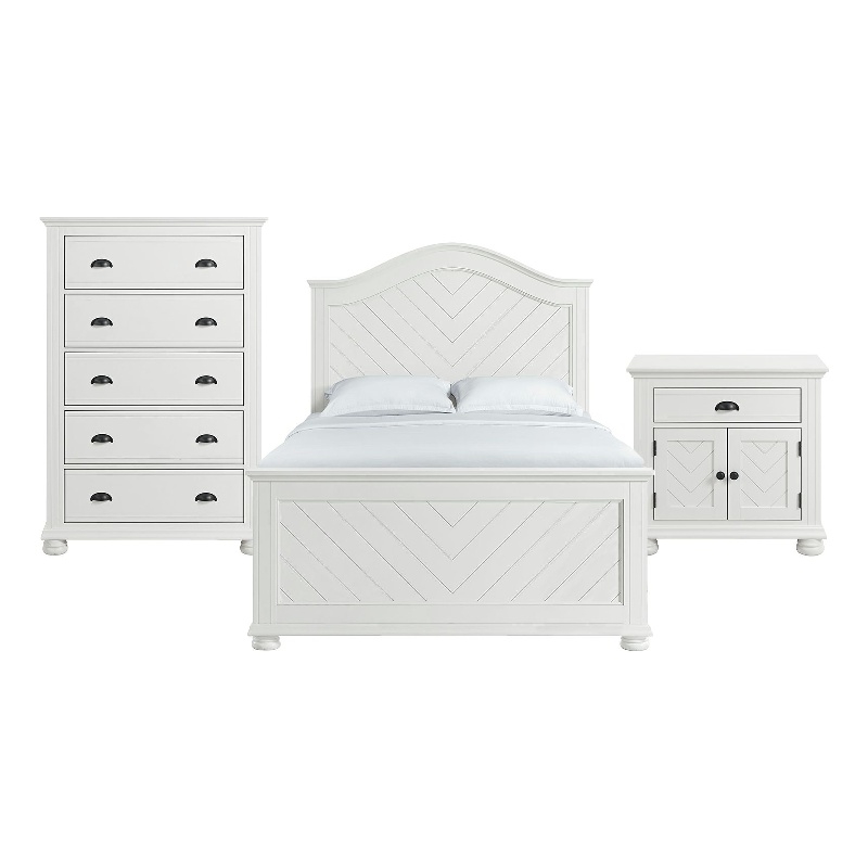 Picket House Furnishings Conaughey  Full Panel 3PC Bedroom Set in White