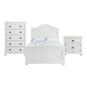 Picket House Furnishings Conaughey  Full Panel 3PC Bedroom Set in White