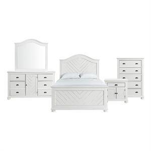 Picket House Furnishings Conaughey  Full Panel 5PC Bedroom Set in White