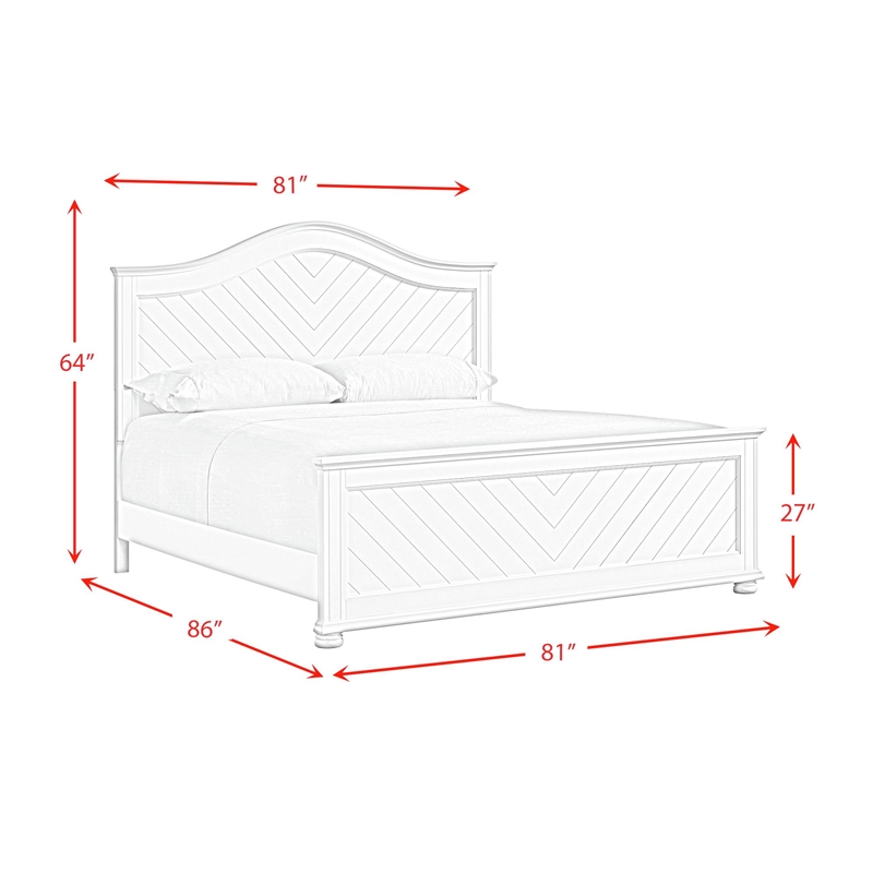 Picket House Furnishings Conaughey  King Panel 3PC Bedroom Set in White