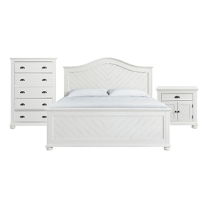 Picket House Furnishings Conaughey  King Panel 3PC Bedroom Set in White