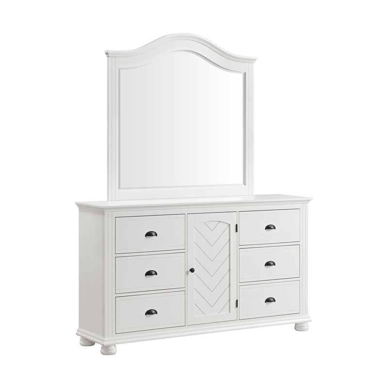 Picket House Furnishings Conaughey  King Panel 5PC Bedroom Set in White