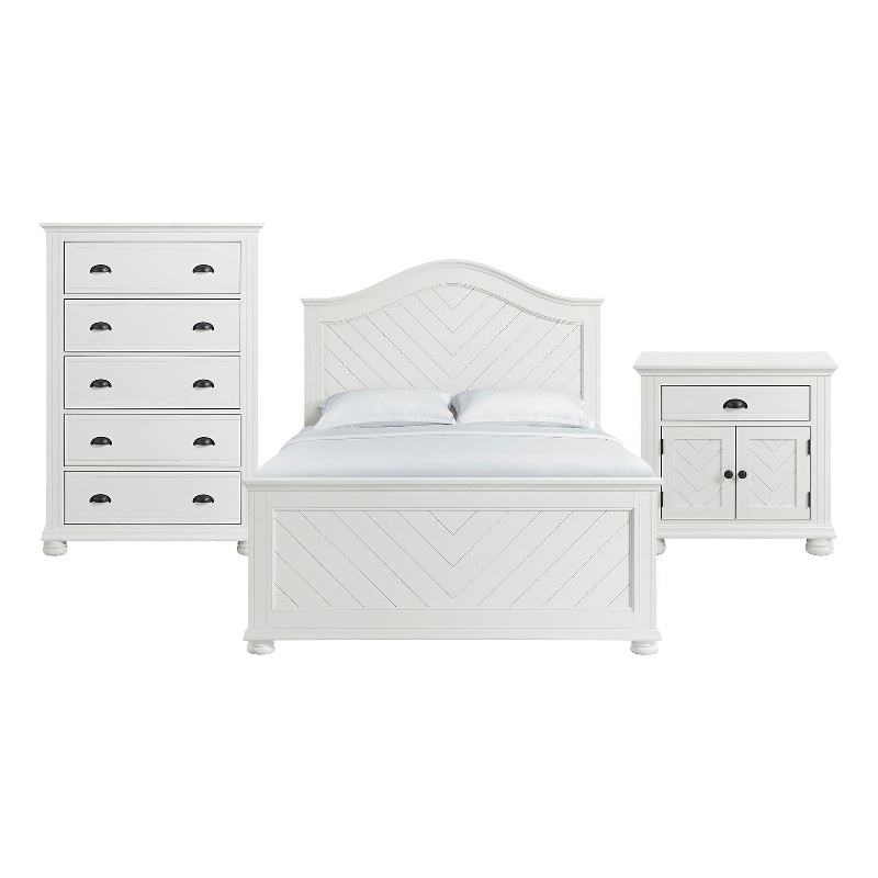 Picket House Furnishings Conaughey  Queen Panel 3PC Bedroom Set in White