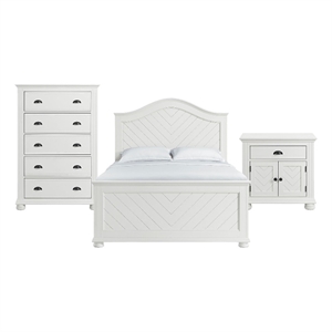 Picket House Furnishings Conaughey  Queen Panel 3PC Bedroom Set in White
