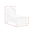 Picket House Furnishings Conaughey Twin Panel 5PC Bedroom Set in White