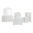 Picket House Furnishings Conaughey Twin Panel 5PC Bedroom Set in White