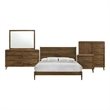 Picket House Furnishings Zuma King Panel 5PC Bedroom Set in Walnut