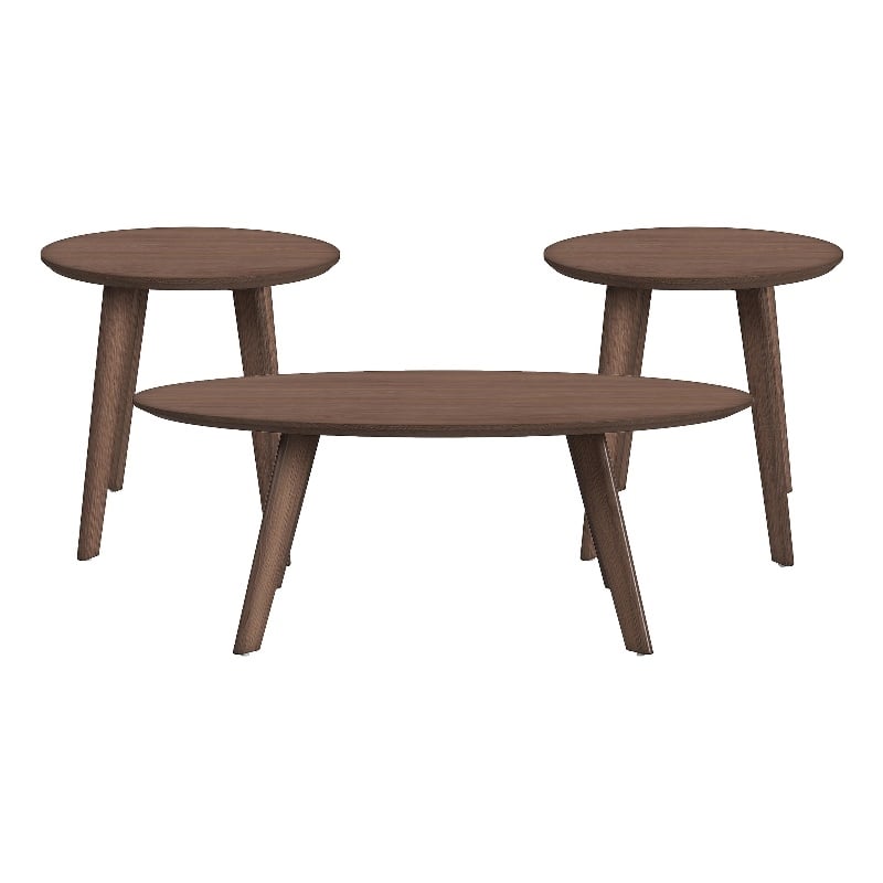 Picket House Furnishings Nicco Three Pack Occasional Set in Walnut