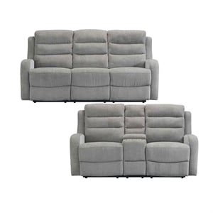 picket house furnishings bexley 2pc living room set - whiskers nature grey