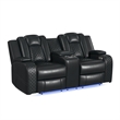 Picket House Furnishings Amias 2PC Living Room Set in Pebble Black